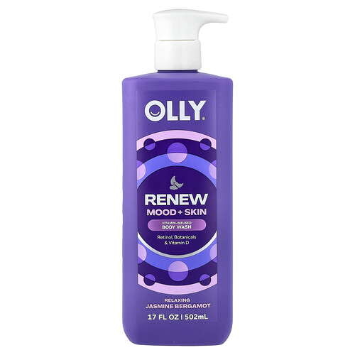 Olly Renew, Vitamin-Infused Body Wash, Relaxing Jasmine Bergamot, 17 fl oz (502 ml)