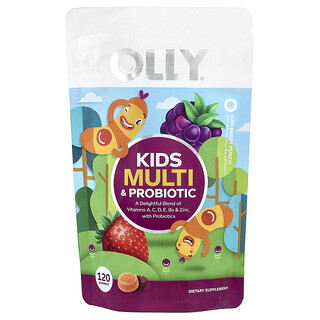 OLLY, Gomitas multivitamínicas y probióticas para niños, Ponche de bayas deliciosas, 120 gomitas