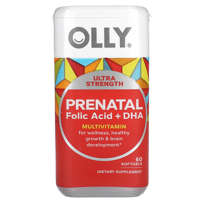 

OLLY Prenatal Folic Acid + DHA 60 Softgels