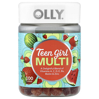 OLLY, Teenagepige multi-vingummier, bærmelon-bedste, 100 vingummier