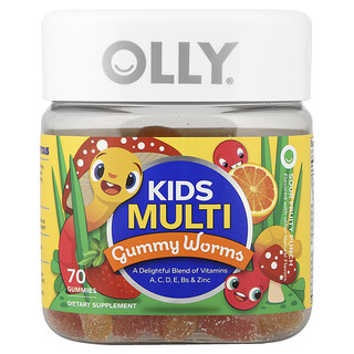 OLLY, Barnmulti, gummimaskar, sur fruktpunch, 70 gummibjörnar