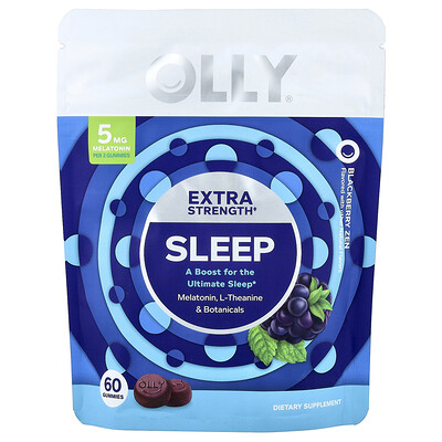 OLLY, Gomitas para dormir, Zen de zarzamora, 60 gomitas