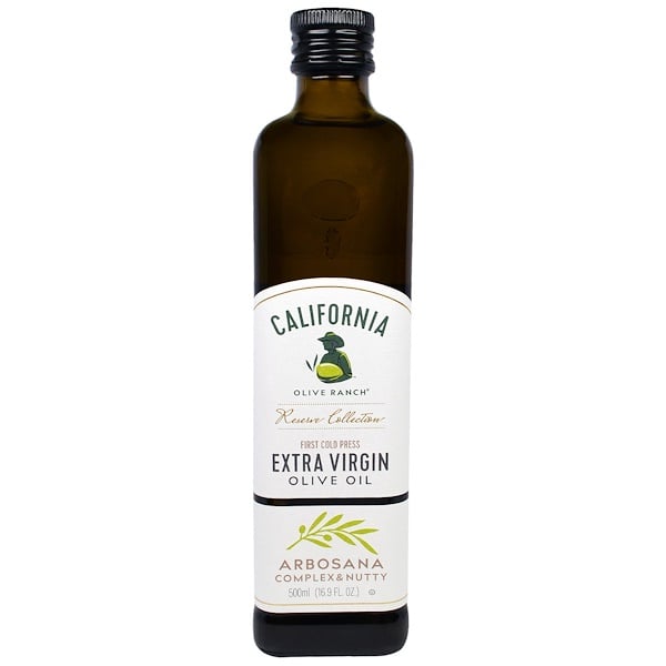 California Olive Ranch, Arbosana, оливковое масло холодного отжима, 16,9 жидких унций (500 мл)