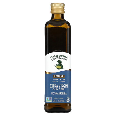 California Olive Ranch Millers Blend, нерафинированное оливковое масло высшего качества, 100% сырья из Калифорнии, 500мл (16,9жидк.унции)