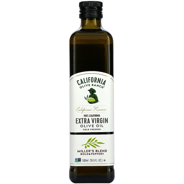 California Olive Ranch, Miller's Blend, нерафинированное оливковое масло высшего качества, 100% сырья из Калифорнии, 500 мл (16,9 жидк. унции)
