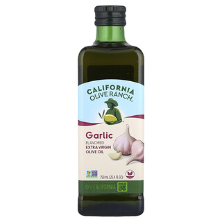 California Olive Ranch, Extra Virgin Olive Oil, Garlic, 25.4 fl oz (750 ml)