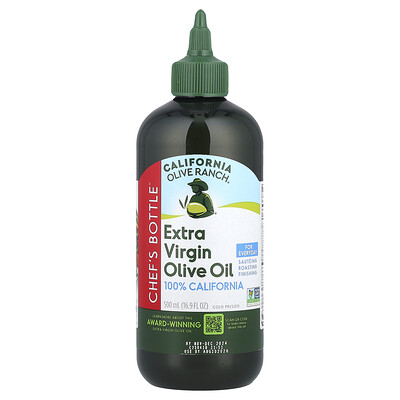 California Olive Ranch, Chef's Bottle™, Aceite de oliva extra virgen, 100 % California, 500 ml (16,9 oz. líq.)