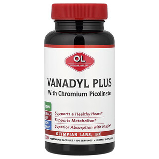 Olympian Labs, Vanadyl Plus with Chromium Picolinate, 100 Vegetarian Capsules