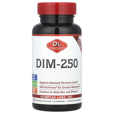 Product Image for Olympian Labs, DIM-250, 30 Vegetarian Capsules