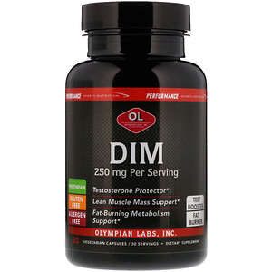 Отзывы о Олимпиан Лэбс, Performance Sports Nutrition, DIM, 250 mg, 30 Vegetarian Capsules