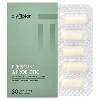 Olympian Labs, Prebiotic & Probiotic, 30 Capsules