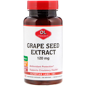 Отзывы о Олимпиан Лэбс, Grape Seed Extract, 120 mg, 100 Vegetarian Capsules
