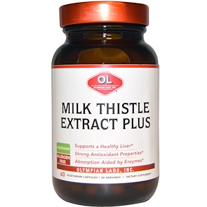 Отзывы о Олимпиан Лэбс, Milk Thistle Extract Plus, 60 Veggie Caps
