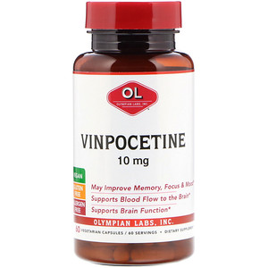 Отзывы о Олимпиан Лэбс, Vinpocetine, 10 mg, 60 Vegetarian Capsules