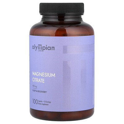 Olympian Labs, Citrato de magnesio, 100 cápsulas vegetales (133 mg por cápsula)