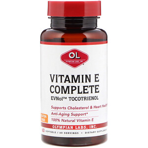 Отзывы о Олимпиан Лэбс, Vitamin E Complete, 60 Softgels
