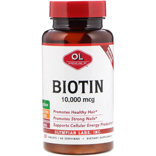 Olympian Labs, Biotin, 10.000 µg, 60 Tabletten
