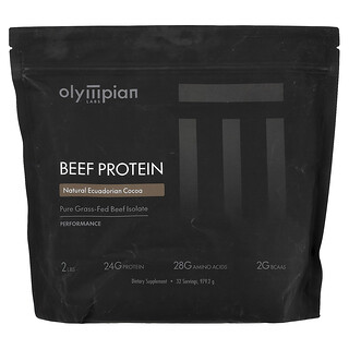 Olympian Labs, Beef Protein Isolate, Natural Ecuadorian Cocoa, 2 lbs (979.2 g)