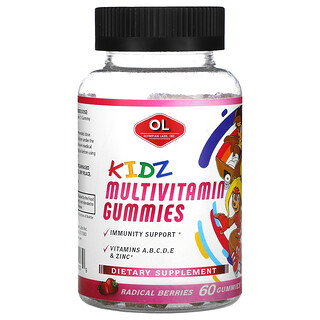 Olympian Labs, Kidz Multivitamin Gummies, Радикальные ягоды, 60 жевательных конфет