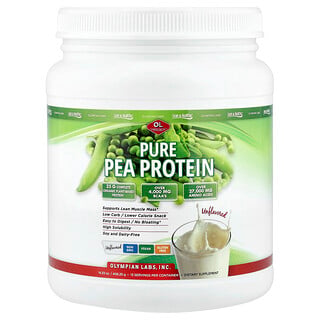 Olympian Labs, Protéines de pois pures, Non aromatisées, 406,25 g