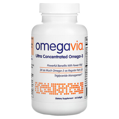 OmegaVia ультраконцентрат омега-3, 60 мягких таблеток