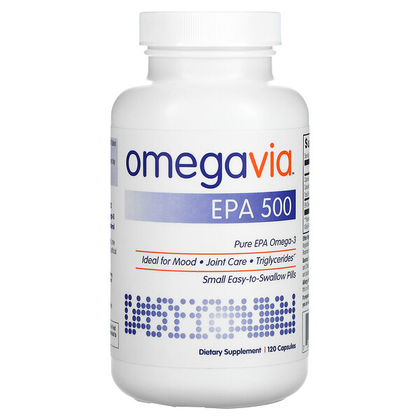 OmegaVia, EPA 500, 퓨어 EPA 오메가3, 캡슐 120정