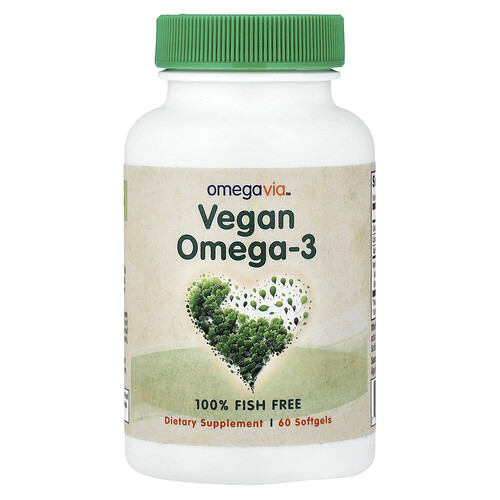 Omegavia Vegan Omega-3, 60 Softgels