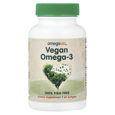 Product Image for OmegaVia, Vegan Omega-3, 60 Softgels