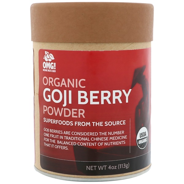 OMG! Organic Meets Good, Органический порошок ягод годжи, 4 унц. (113 г.)