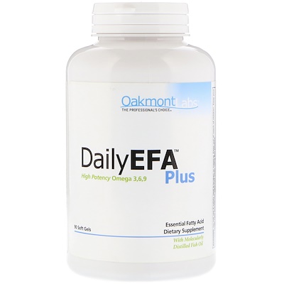 Oakmont Labs Daily EFA Plus,高效Omega 3、6、9,90粒軟膠囊