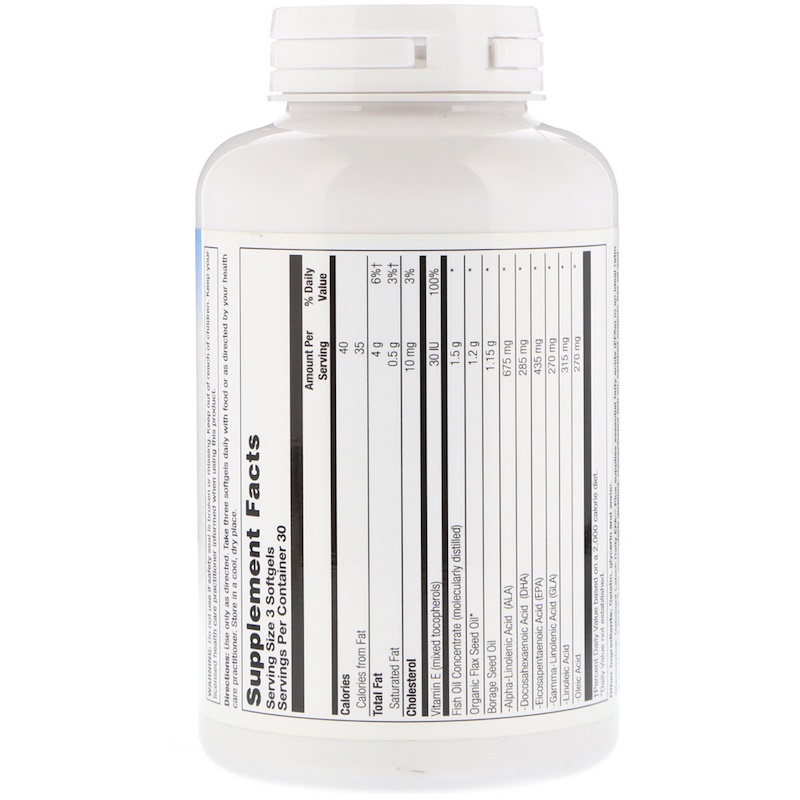 Oakmont Labs, Daily EFA Plus, High Potency Omega 3,6,9, 90 Soft Gels