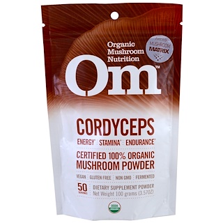 Organic Mushroom Nutrition, Кордицепс, грибной порошок, 3.57 унции (100 г)