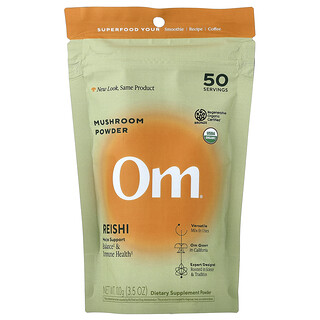 Om Mushrooms, Mushroom Powder, Pilzpulver, Reishi, 100 g (3,5 oz.)