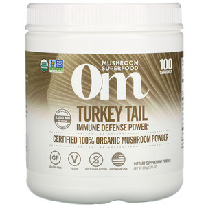 Отзывы о Om Mushrooms, Turkey Tail, Certified 100% Organic Mushroom Powder, 7.05 oz (200 g)