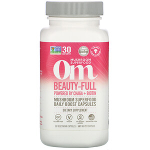 Отзывы о Om Mushrooms, Beauty-Full, 667 mg, 90 Vegetarian Capsules