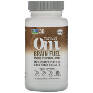 Отзывы о Om Mushrooms, Brain Fuel, 667 mg, 90 Vegetarian Capsules