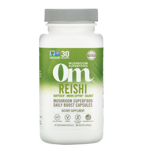 Om Mushrooms‏, ריישי, 667 מ"ג, 90 כמוסות צמחוניות