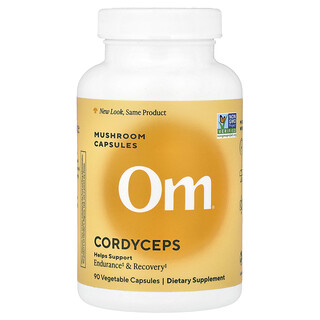 Om Mushrooms, кордицепс, 90 растительных капсул (0,66 г в 1 капсуле)