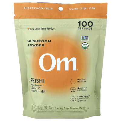 Product Image for Om Mushrooms, Mushroom Powder, Reishi, 7.05 oz (200 g)