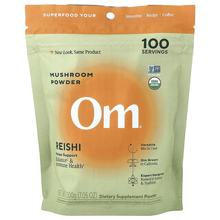 Om Mushrooms, Mushroom Powder, Pilzpulver, Reishi, 200 g (7,05 oz.)