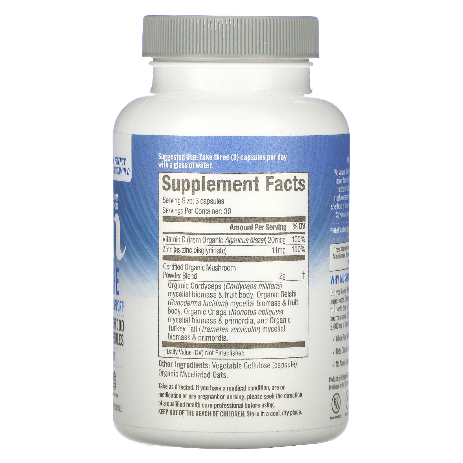 Om Mushrooms, Breathe, Respiratory Health Support, 90 Vegetable