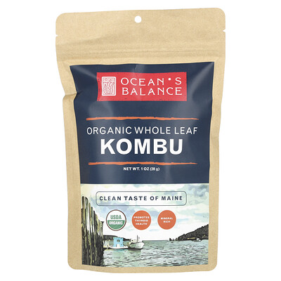 Ocean's Balance, Kombu de hoja entera orgánica`` 28 g (1 oz)
