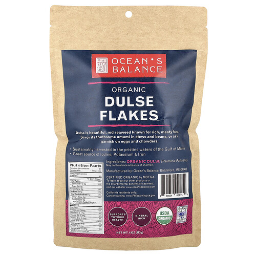 Ocean's Balance Organic Dulse Flakes, 4 oz (113 mg)