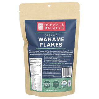 Ocean's Balance, Organik Wakame Gevreği, 4 oz (113 mg)