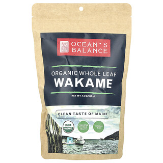 Ocean's Balance, Organik Tam Yaprak Wakame, 1,5 oz (42 gr)