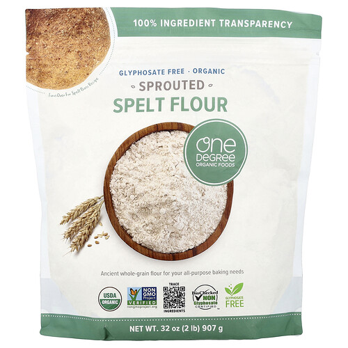 One Degree Organic Foods, Sprouted Spelt Flour, 32 oz (907 g)