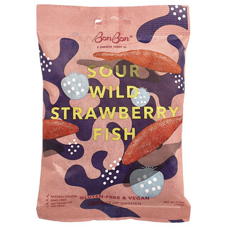 BonBon, Sour Wild Strawberry Fish , 5.2 oz (150 g)