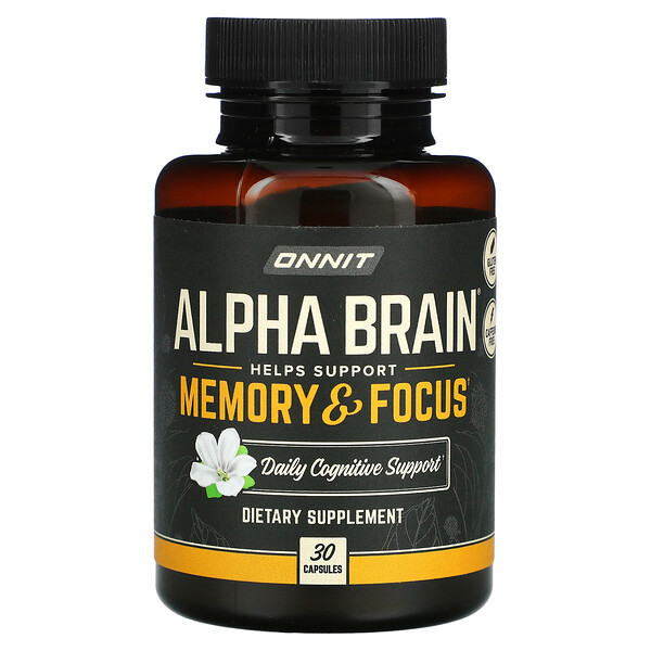 Onnit‏, Alpha Brain, זיכרון ומיקוד, 30 כמוסות