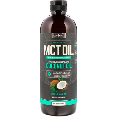 Onnit MCT Oil, Unflavored, 24 fl oz (709 ml)