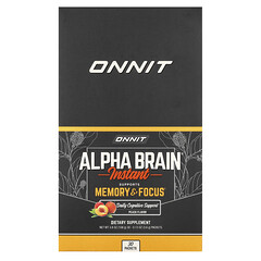 Alpha BRAIN®, персиковий, миттєвий, 30 пакетиків по 3,6 г (0,13 унції)